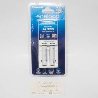 Panasonic Eneloop Compact Charger with two AA Eneloop battery (Original)