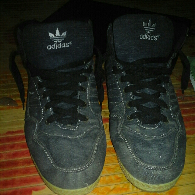 Adidas jeans trainers rare dk grey top