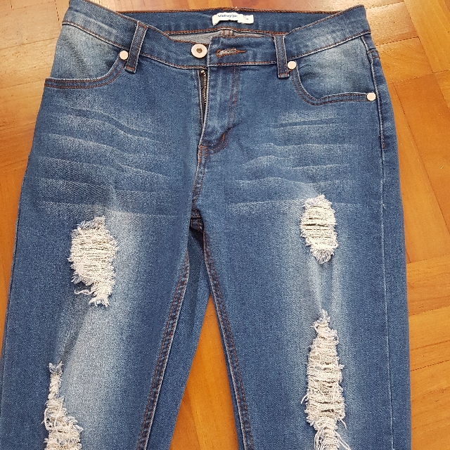size 10 ripped jeans