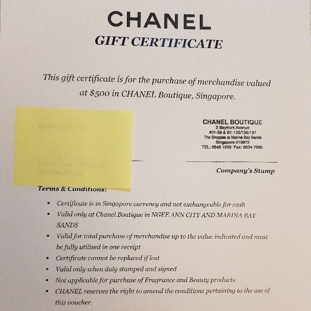 Sell Chanel Gift Cards  Raise
