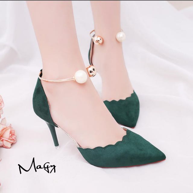 korean suede heels