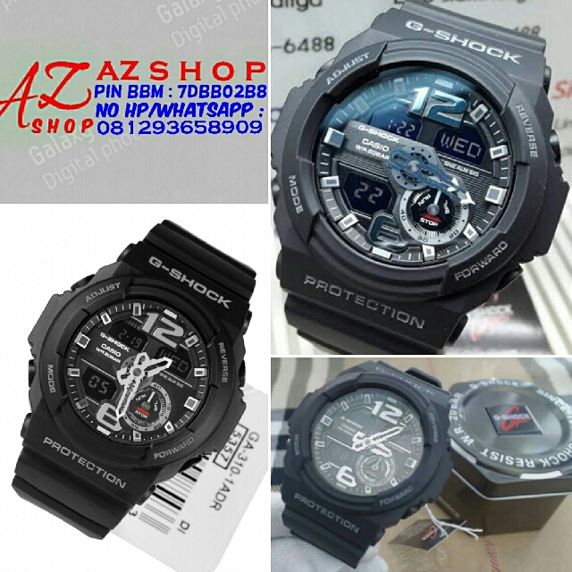 Jam Tangan Pria Casio G-Shock GA 310 1A Double Time Rubber Original Murah