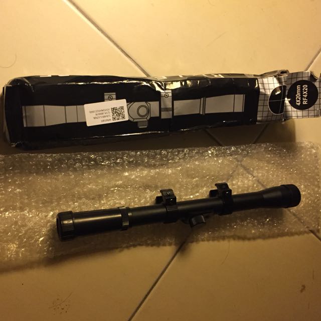 Rifle scope 4 x 20, Sports Equipment, Exercise & Fitness, Cardio