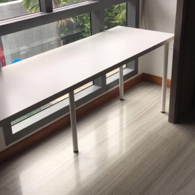 2m Long White Study Table Good As New Furniture Tables
