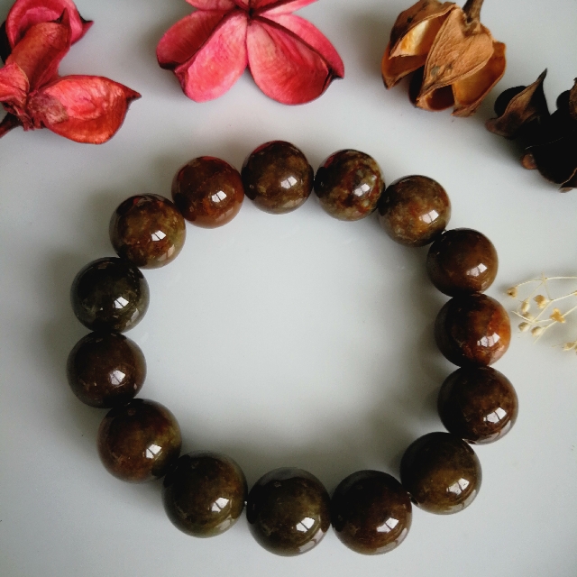 brown jade bracelet