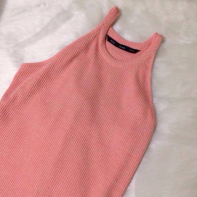 Forme Pink Aesthetic Tumblr Ribbed Halter Top Women S Fashion Clothes On Carousell
