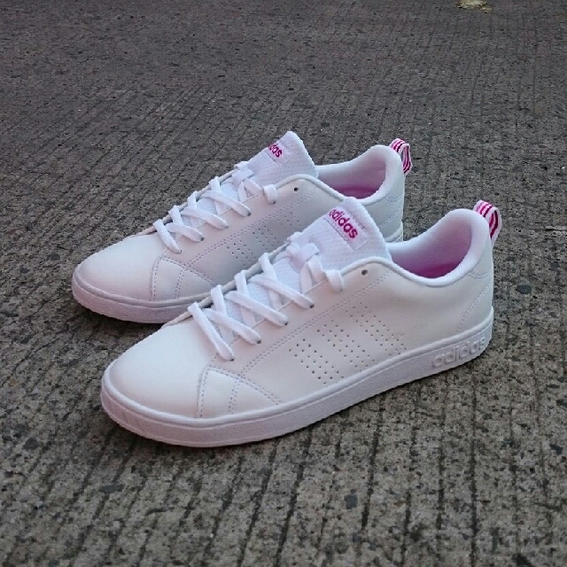 adidas neo white pink