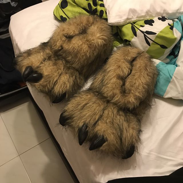 furry house slippers