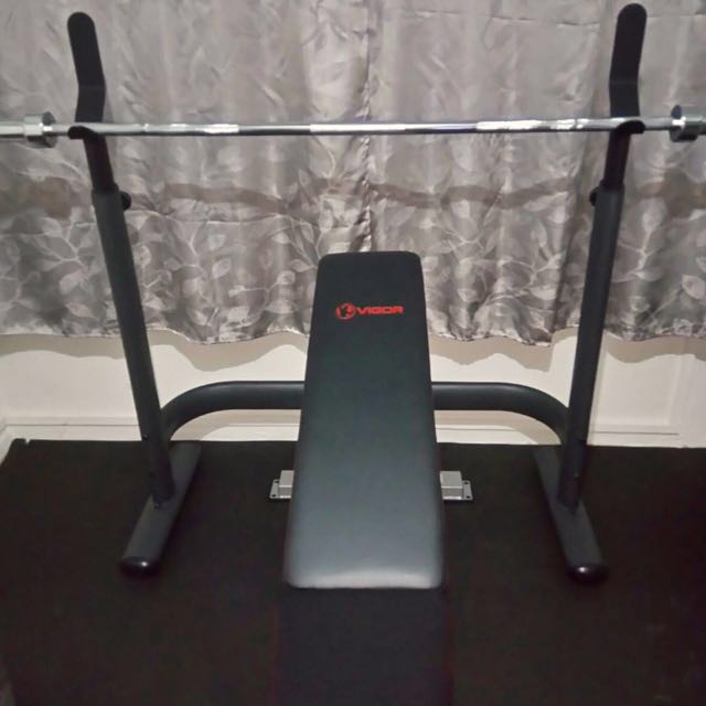 Gym Bench Press And Squat Rack Vigor Sports Sports Games