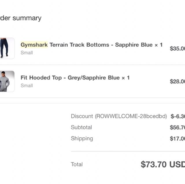 gymshark terrain track bottoms