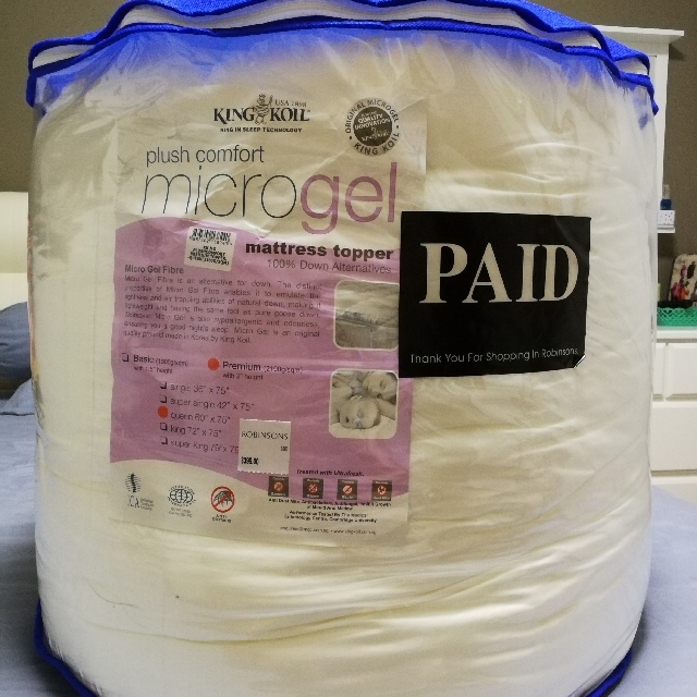King Koil Mattress Topper (Plush Comforter Microgel ...