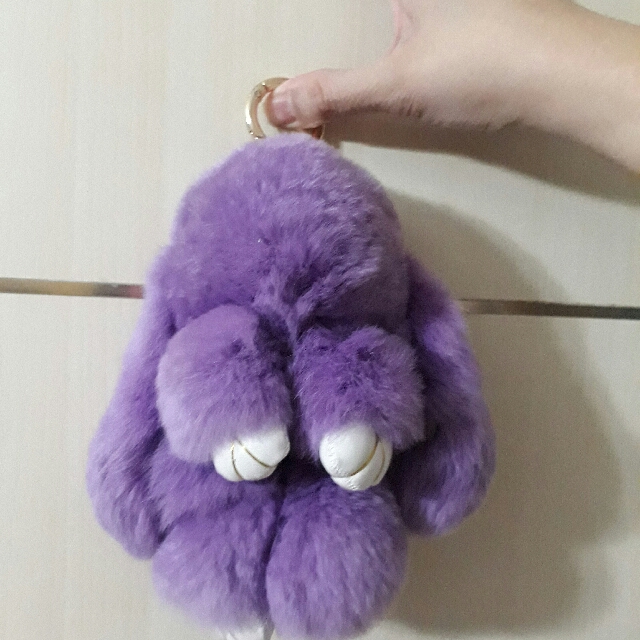 Kopenhagen Fur Rabbit Keychain Purple Women S Fashion Accessories On Carousell
