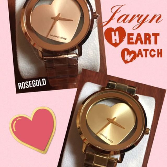 mk watch heart design