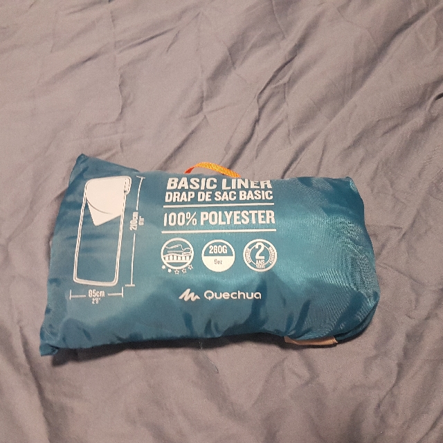 Sleeping Bag Liner Quechua (Grey), Sports Equipment, Hiking & Camping