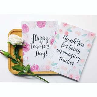 (RESERVED) Promo: Teacher's Day Floral Cards (Only 2 In Stock!)