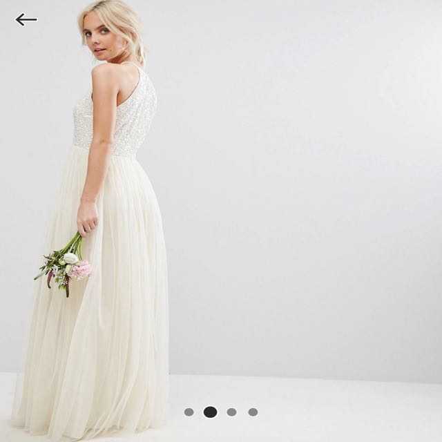 Maya high neck maxi tulle dress new arrivals