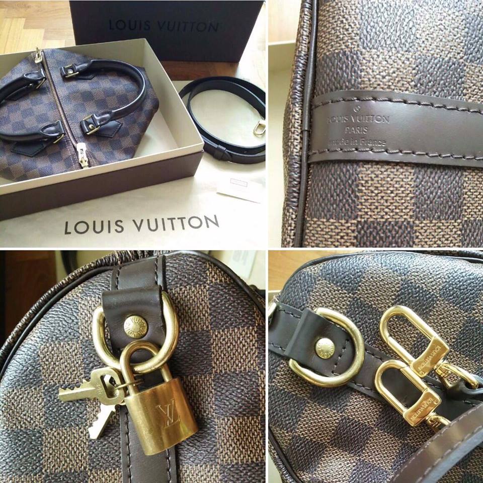 Authentic Louis Vuitton Speedy 35 Damier Ebene, Luxury, Bags & Wallets on  Carousell