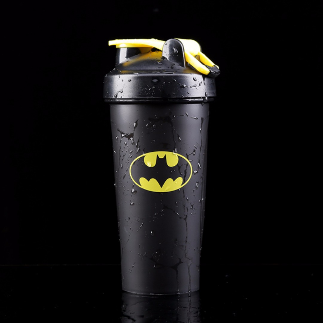 Batman Protein Shaker with Spring, Sports Equipment, Exercise & Fitness,  Toning & Stretching Accessories on Carousell