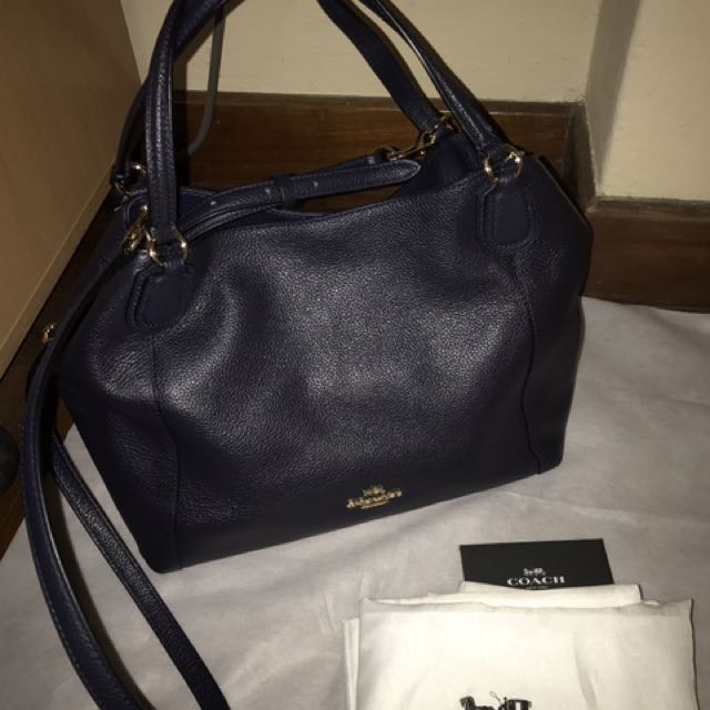 BNWT Authentic Coach Edie Shoulder Bag 28 in Polished Pebble Leather
