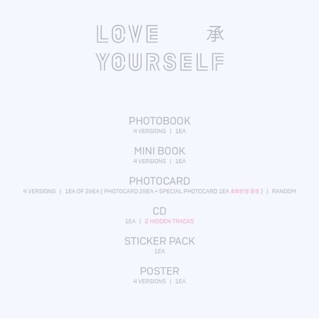 Bts Official Shop Pre Order Love Yourself 承 Her Poster In Tube