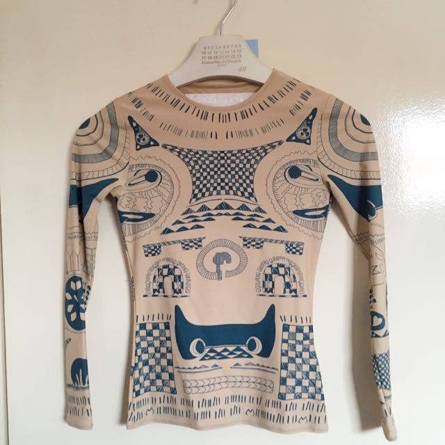 H&M X Maison Martin Margiela Tattoo Long Sleeve Tshirt (Collectors item)