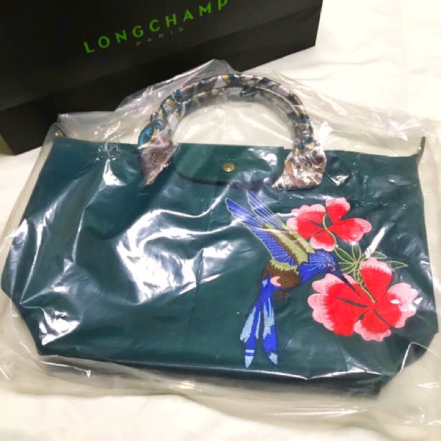 Longchamp Neo with Bird and Flower 