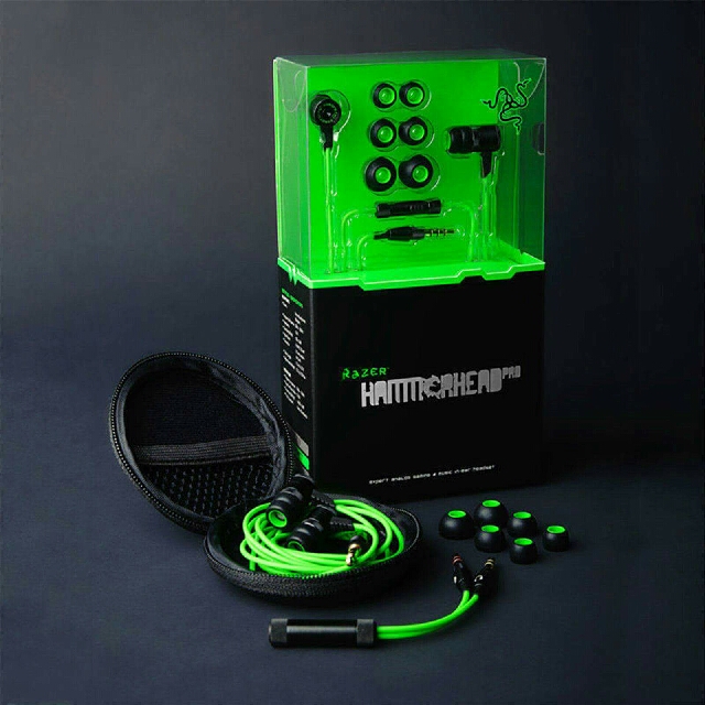 Razer Hammerhead Pro V2 gaming pro earphones (Category: Earphones) located in Manila. Submitted by meannd (Listing ID 124381078, Image 1). Description: FB PAGE: https://www.facebook.com/Gadgetsonlineshop2016-1990245151206663/ Razer Hammerhead Pro V2 (2016) In-Ear Headphones In-line Volume & Mic ~ Devices with 3.5 mm audio jack Works with most portable audio/ mobile/ computing devices Enhanced passive noise isolation with bi-flange tipsProduct det