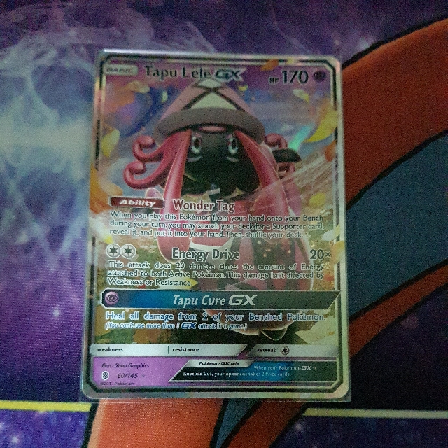 Pokemon Trading Card Game Tapu Lele Gx 60 145 From Guardians Rising Hobbies Toys Toys Games On Carousell
