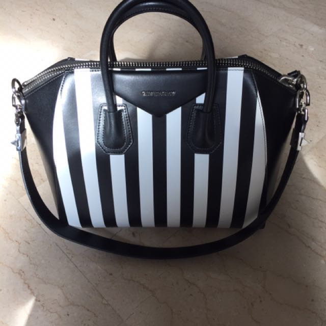 Givenchy antigona black and white sale