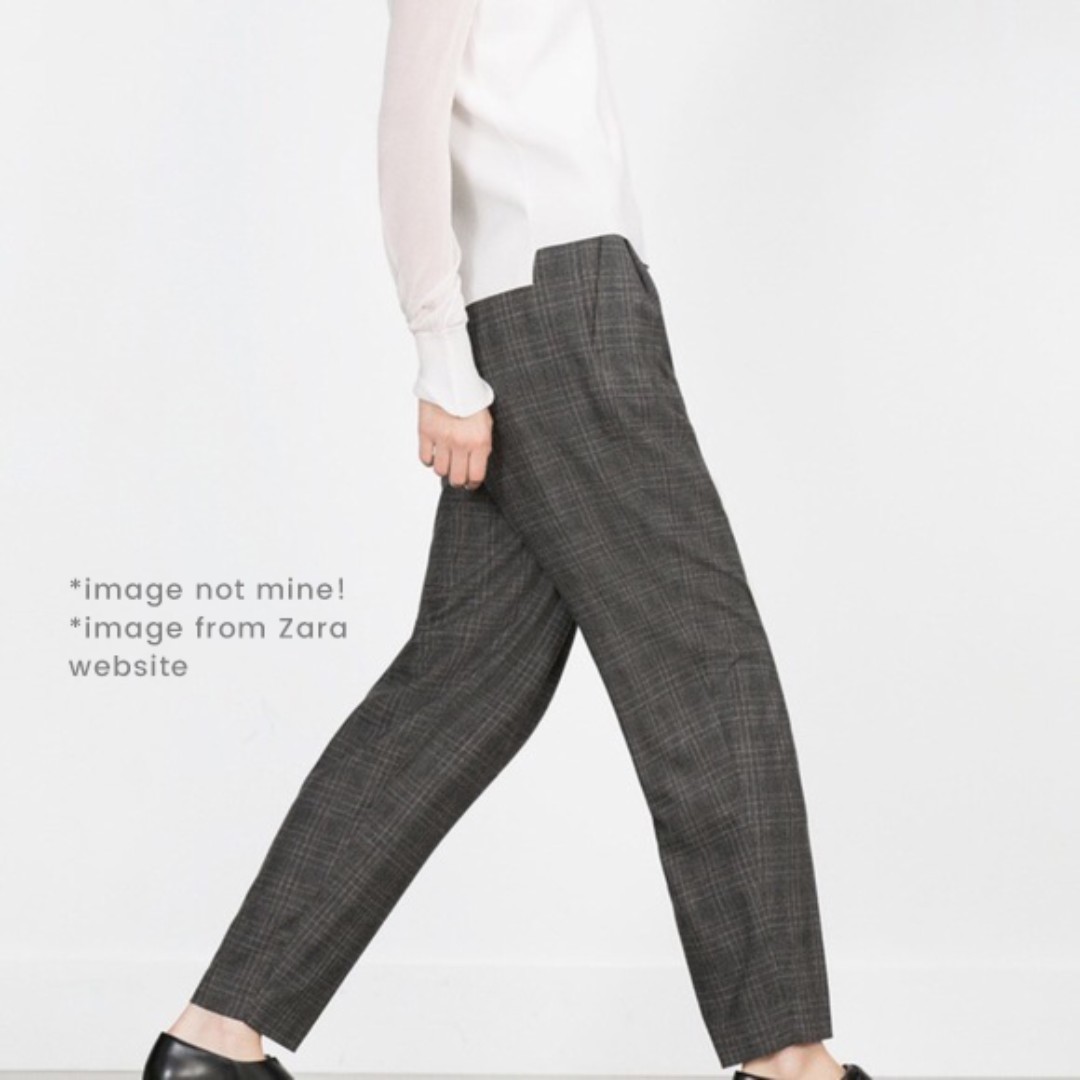 Zara High-waisted Wool Trousers, Women 
