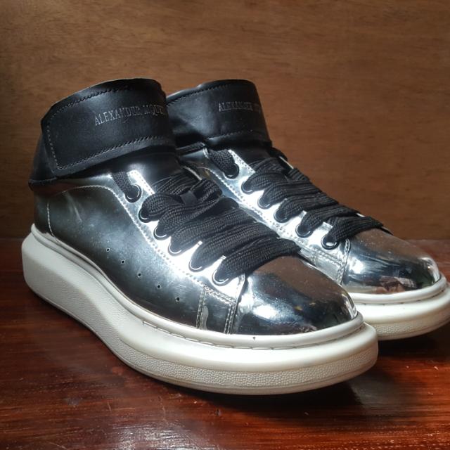 Alexander McQueen Men's Larry Metallic-Toe Platform Sneakers - Bergdorf  Goodman