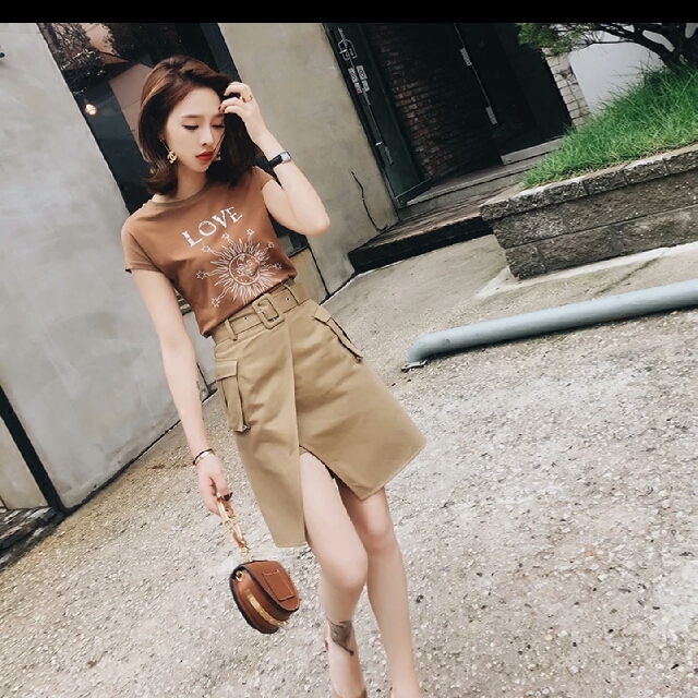 Khaki skirt online womens 2017
