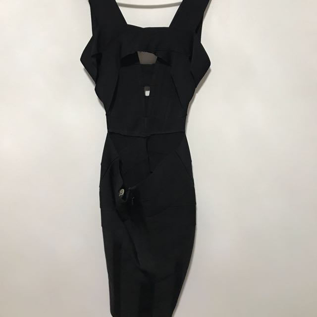 Black Bandage Bodycon Midi Dress