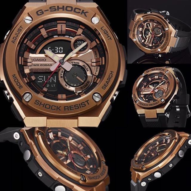 g shock steel rose gold