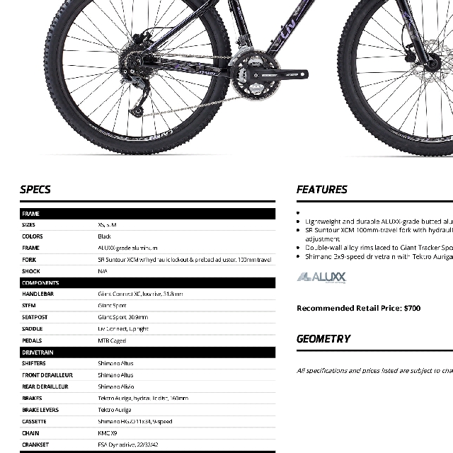 Giant liv tempt 3 2015 clearance