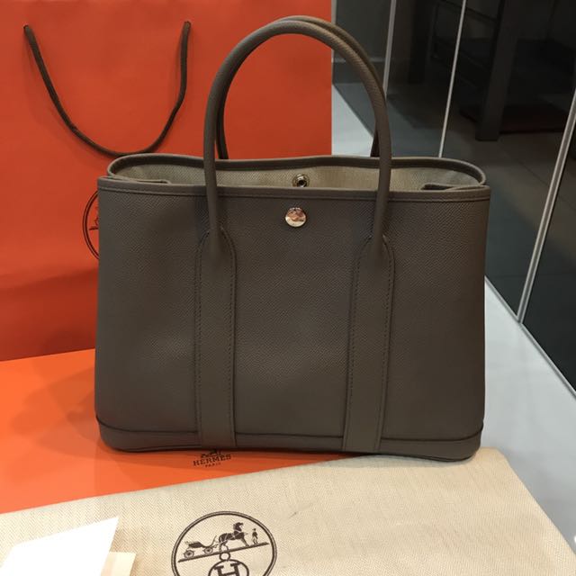 🔥RESERVED🔥 Hermes Garden Party 30 Etoupe, Luxury, Bags & Wallets on  Carousell