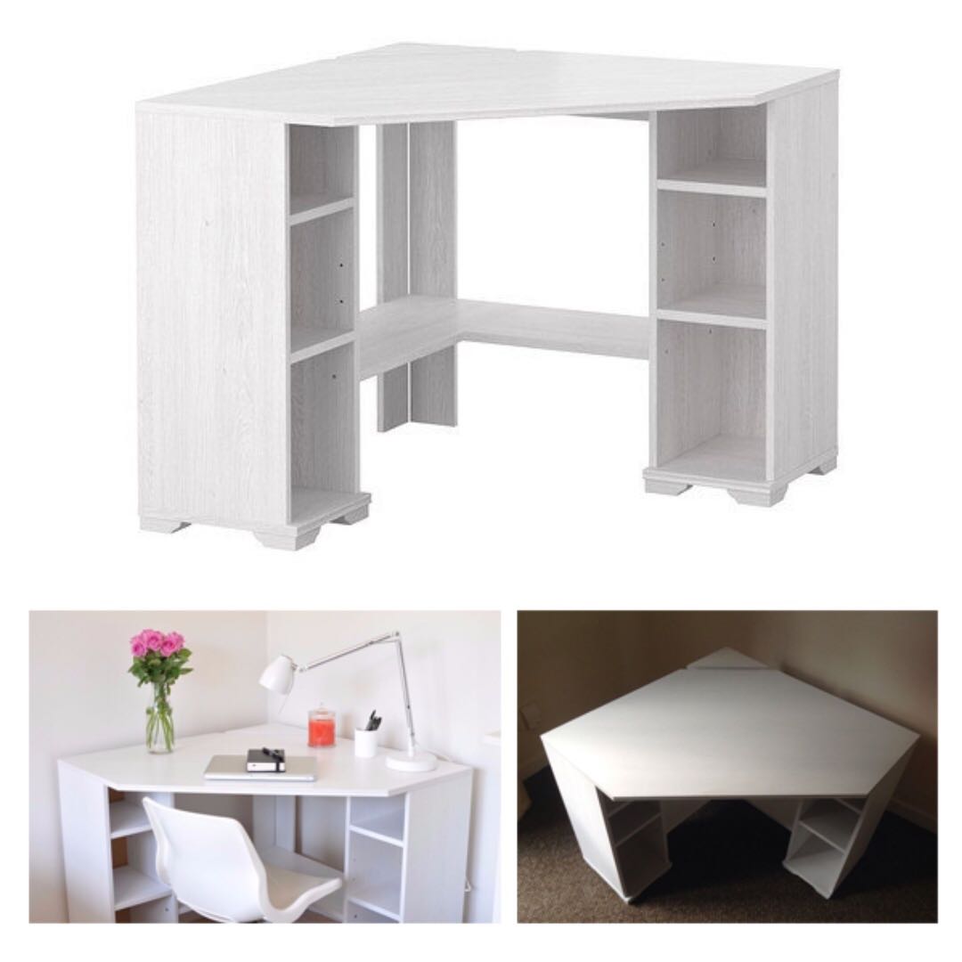 Ikea Borgsjo Corner Computer Desk White Furniture Others On
