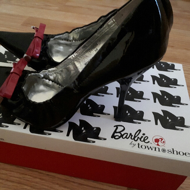 Barbie by town shoes store