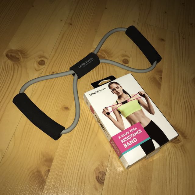 Miniso 8 Shaped Resistance Band Sports Other Sports Equipment On Carousell