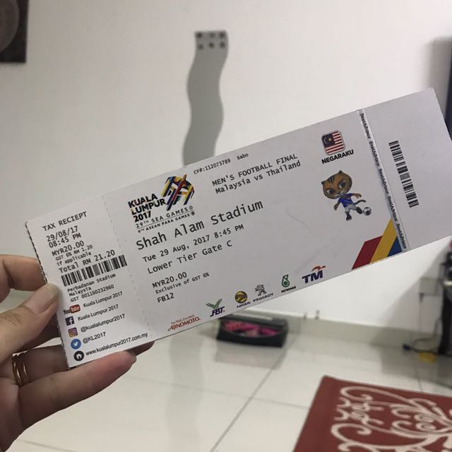 Tiket final malaysia vs thailand, Tickets & Vouchers, Local Attractions