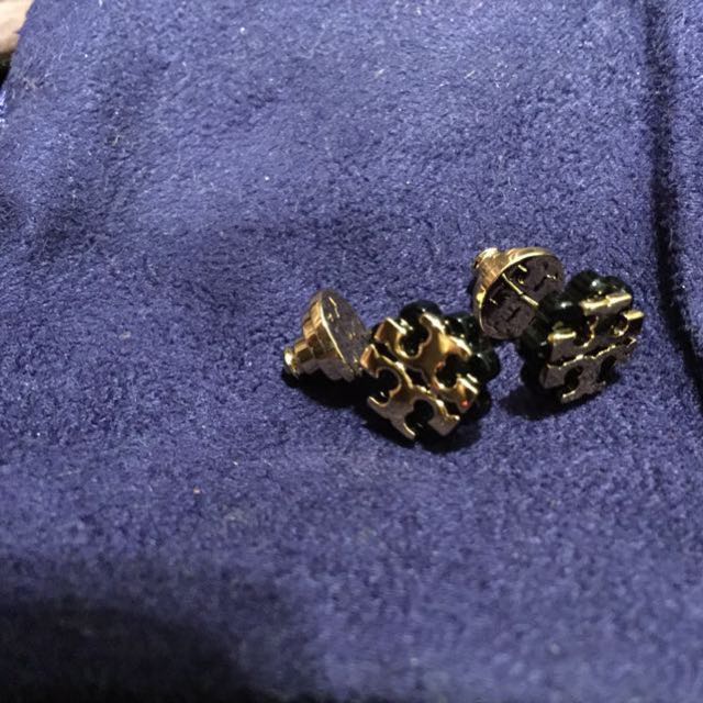 Tory burch logo flower online resin stud earring