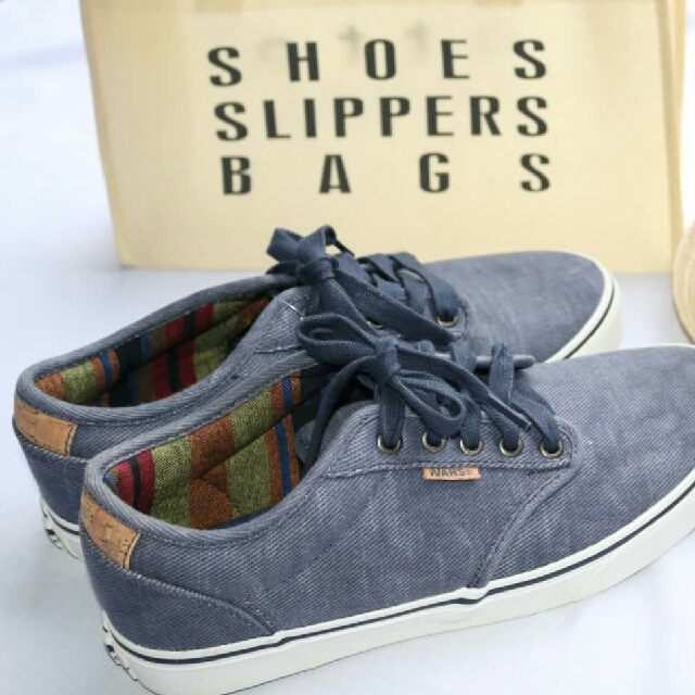 Vans Atwood Deluxe Washed Twill Navy Marshmallow Men s Fashion
