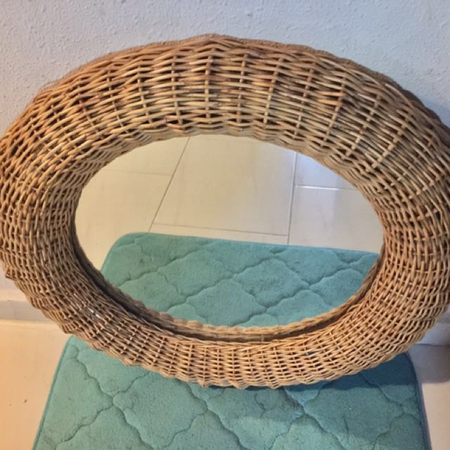 Vintage Ikea Venna Wicker Mirror Furniture Home Living Home Decor Mirrors On Carousell
