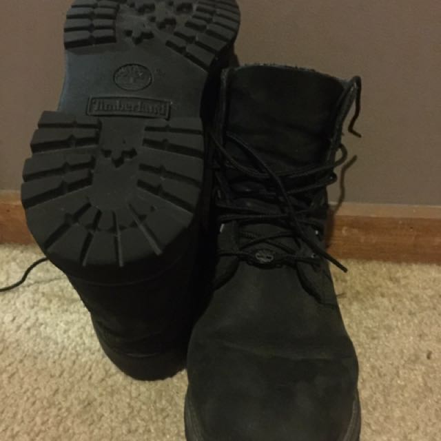 all black timberlands