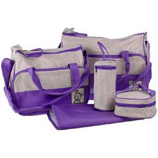 Baby Infant Nappy Diaper Changing Travel Bag Handbag 5 Piece Set.