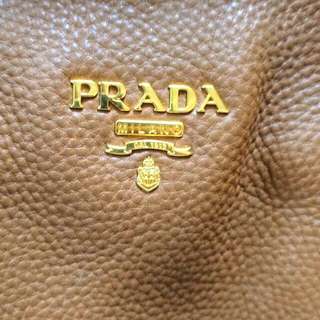 AUTHENTIC PRADA BAG - Large, Slouchy, Brown And Gold Designer Bag AUTHENTIC PRADA BAG - Large, Slouchy, Brown And Gold Designer Bag