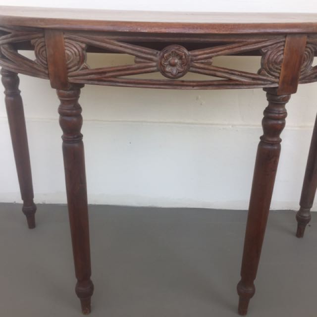 Antique semicircular table, Furniture & Home Living, Home Decor, Other