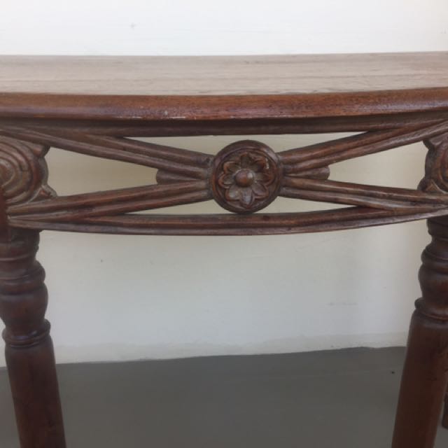 Antique semicircular table, Furniture & Home Living, Home Decor, Other