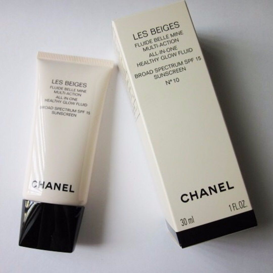 CHANEL LES BEIGES ALL-IN-ONE HEALTHY GLOW FLUID FOUNDATION SPF 15, Beauty &  Personal Care, Face, Makeup on Carousell