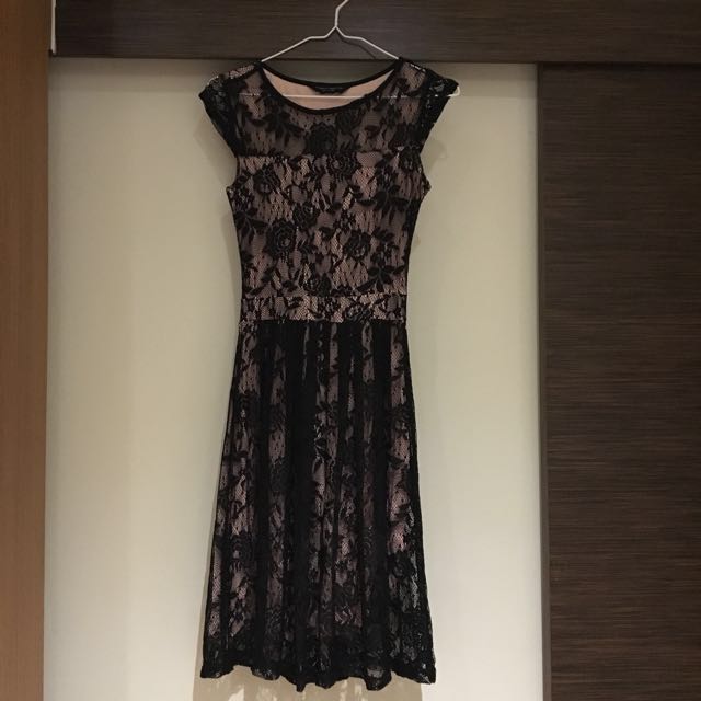 dorothy perkins black lace dress